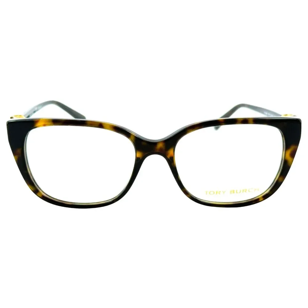 Tory Burch TY2068 Womens Plastic Eyeglass Frame 1378 Dark Tortoise  50-16
